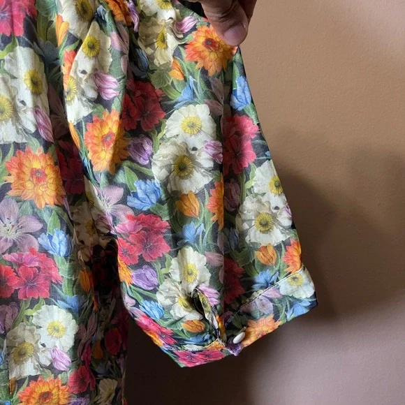 NWT Ivy City Co Red and Pink Midi Puff Sleeve Sundress Size 8 - Picture 8 of 17